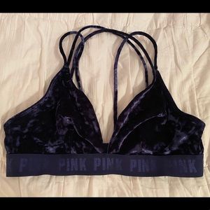 PINK Velvet Triangle Bralette